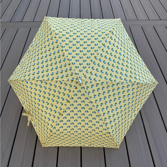 Vera Bradley Accessories - Vintage Vera Bradley Katherine Print Umbrella Bright Yellow & Blue Floral Print